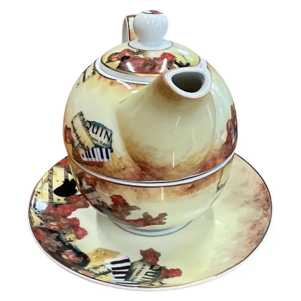 Goebel Musica Romantica Tea for One Set‎ Cats Art Rina Rautenberg